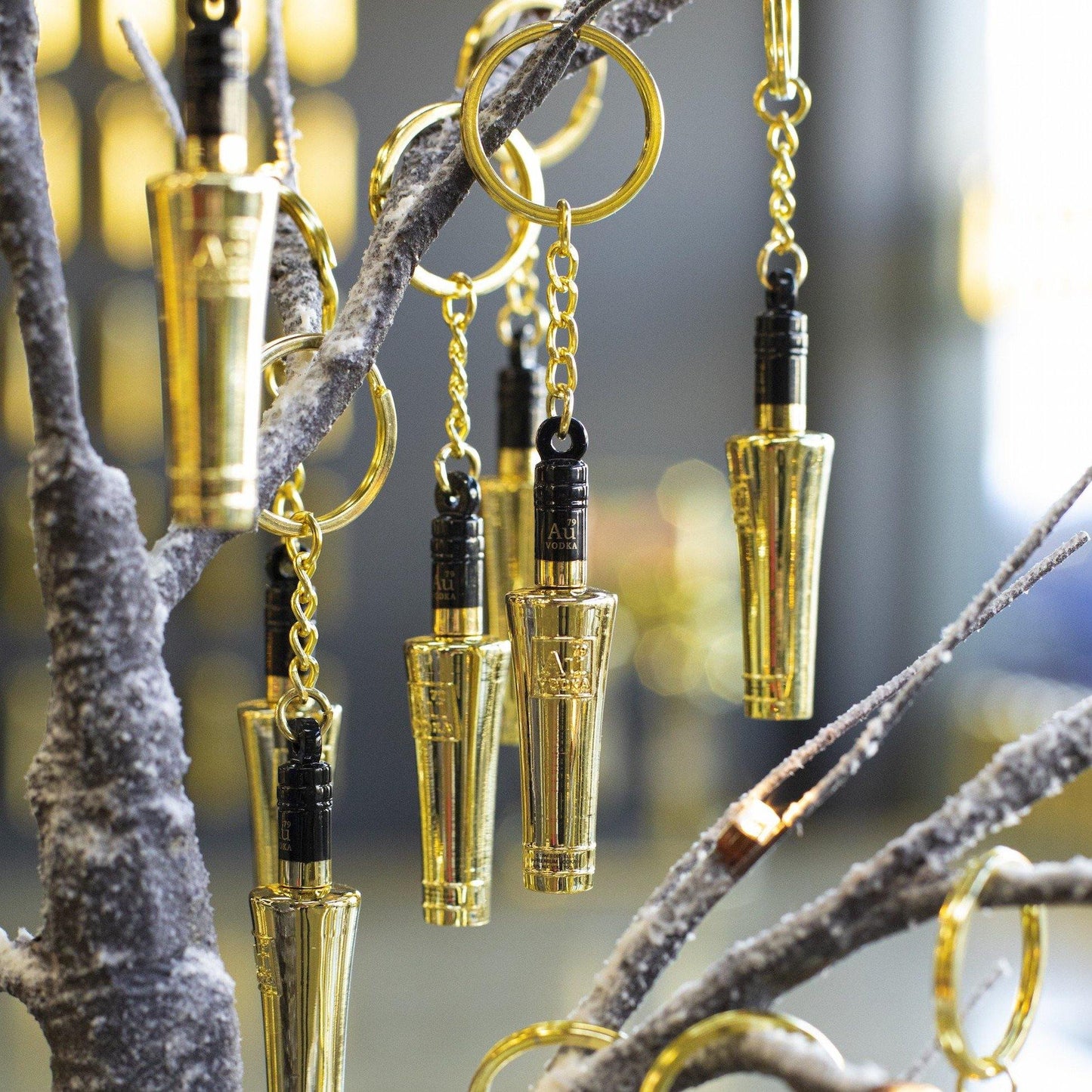 AU 3D Gold Keyring - Au Vodka
