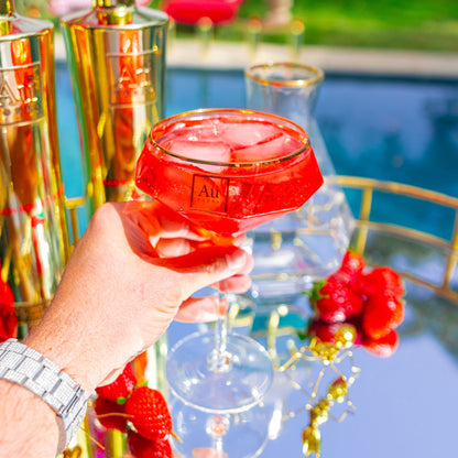 Au Diamond Martini Glass