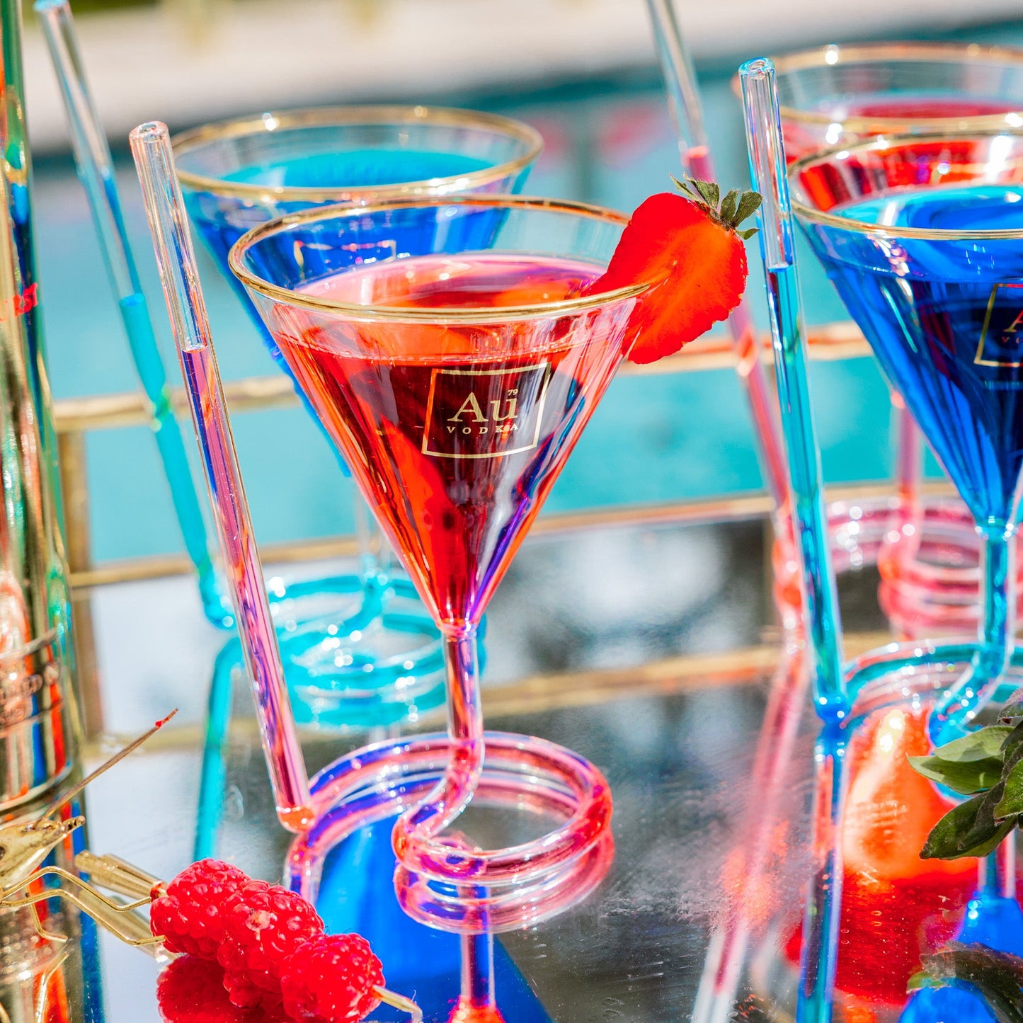 Au Strawtini Glass