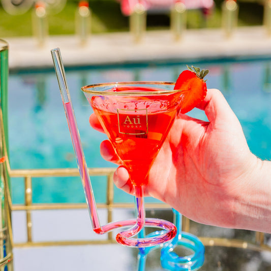 Au Strawtini Glass